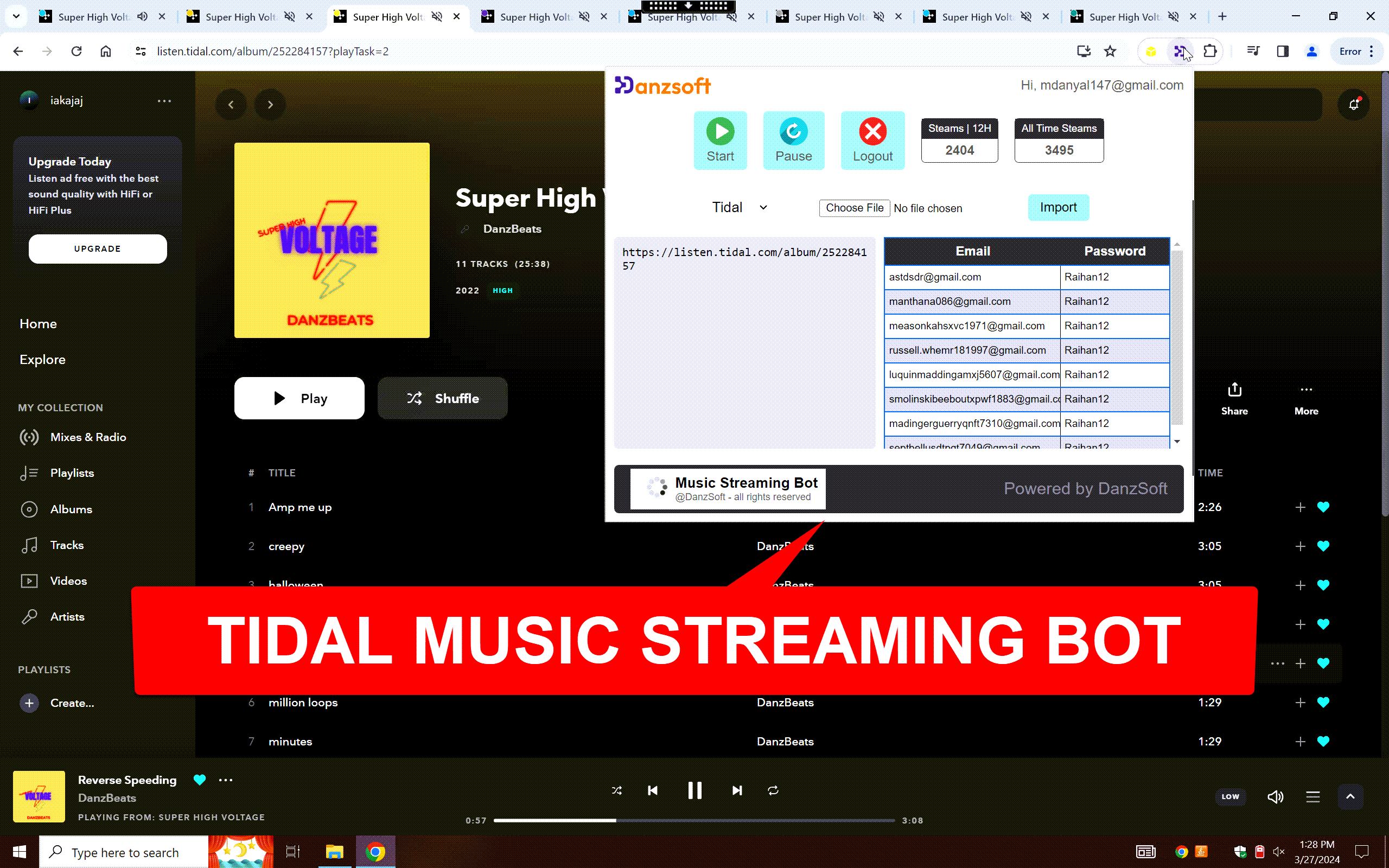 Tidal Music Streaming Bot